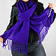 Knitted Scarf Bright Purple, Wraps, Kiev,  Фото №1
