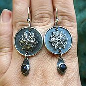 Украшения handmade. Livemaster - original item Sterling silver earrings. Earrings silver. Earrings with agate.. Handmade.