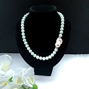 Украшения handmade. Livemaster - original item Necklace made of natural jade and pearls. Handmade.