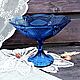 Винтаж: Ваза для фруктов ПСЗ. Кобальтовое стекло. СССР. Вазы винтажные. Мария   ' Ретро-магия'. Интернет-магазин Ярмарка Мастеров.  Фото №2