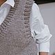 Жилет базовый светло-коричневый. Жилеты. Галина Коваленко. Ярмарка Мастеров.  Фото №4