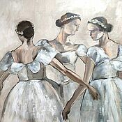 Картины и панно handmade. Livemaster - original item Ballet Oil Painting 50h60 cm ballerina Giselle. Handmade.