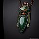 Green fairy pendant. Green jade and Jasper. Pendants. Elena Potsepnya Jewelry. My Livemaster. Фото №5