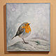 Picture 'Robin' 33h30 cm. Pictures. Zhaldak Eduard paintings. Online shopping on My Livemaster.  Фото №2
