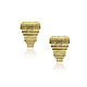 Заказать Позолоченные парные серебряные серьги из серебра ARCHITRAVE GOLD. THING JEWELRY. Ярмарка Мастеров. . Серьги-пусеты Фото №3