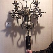 Для дома и интерьера handmade. Livemaster - original item Wrought iron wall sconce (lamp). Handmade.