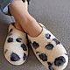 Тапочки женские на подошве для дома "Барсы". Тапочки. artslippers. Ярмарка Мастеров.  Фото №5