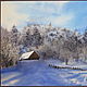 Картина акварелью Избушка в зимнем лесу. Картины. Акварельные пейзажи. Ярмарка Мастеров.  Фото №4