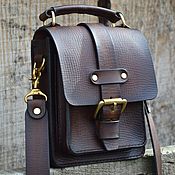 Сумки и аксессуары handmade. Livemaster - original item Men`s bag: Leather Men`s Mini Tablet Bag. Handmade.