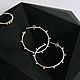  Серьги кольца с латунными шариками. Серьги-кольца. Quadrojewelry. Ярмарка Мастеров.  Фото №4