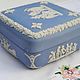 Винтаж: Набор голубой Wedgwood, шкатулка и две тарелки. Шкатулки винтажные. Елена Вагнер (Antiq-Vintage). Ярмарка Мастеров.  Фото №4