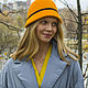 hats: The Cloche orange. Hats1. Novozhilova Hats. Online shopping on My Livemaster.  Фото №2