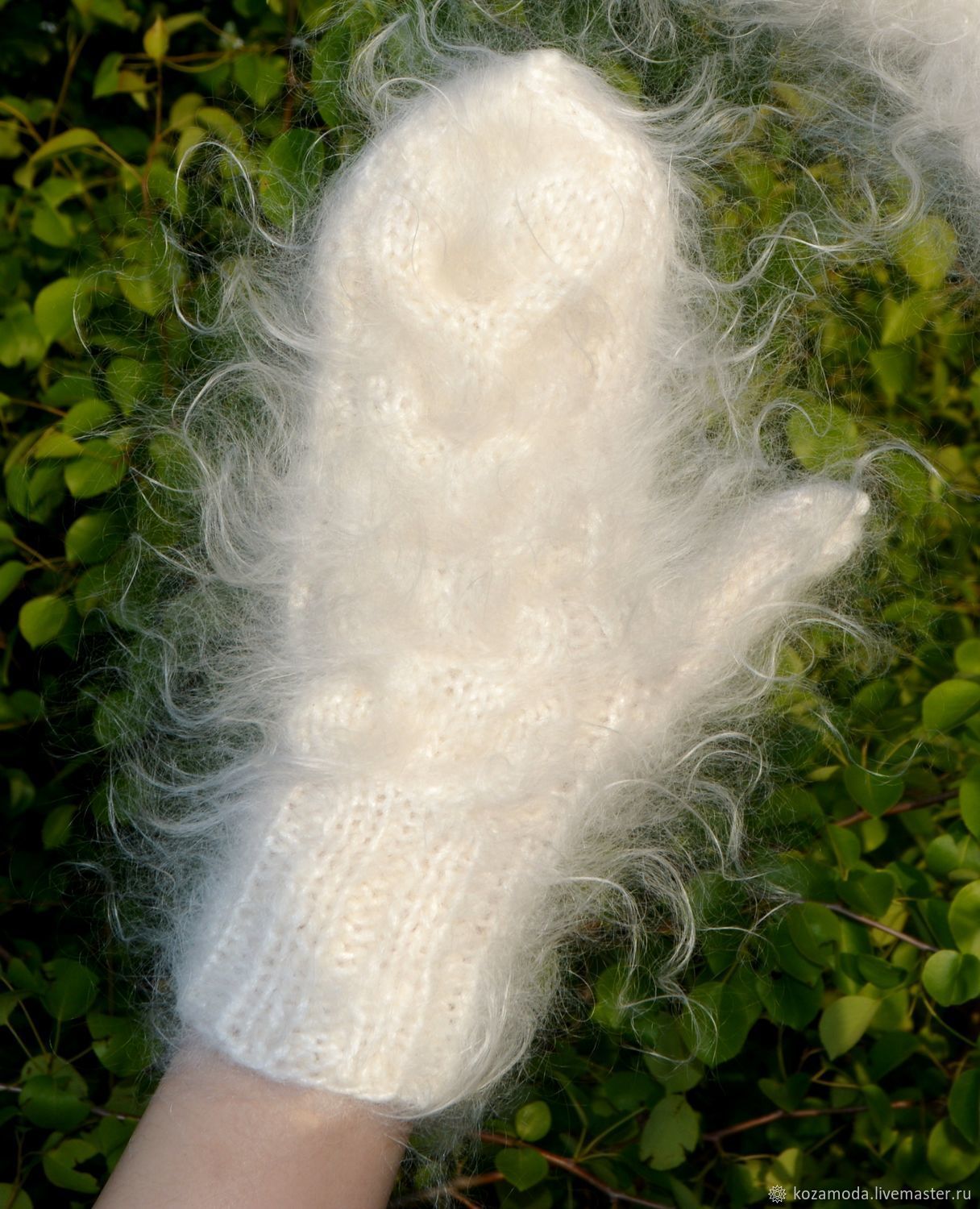 Downy Mittens - knitted gloves 100% goat fluff handmade, Mittens, Urjupinsk,  Фото №1