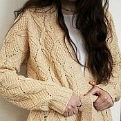 Одежда handmade. Livemaster - original item Cardigan, coat "SANDY DUNES" of merino wool. Handmade.