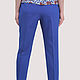 Classic trousers narrowed with an elastic band blue. Pants. Yana Levashova Fashion. My Livemaster. Фото №5