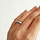 Wedding ring with square stone silver (Ob16). Engagement rings. anna-epifanova. My Livemaster. Фото №6