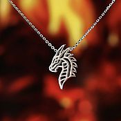 Украшения handmade. Livemaster - original item Dragon Pendant with Chain | Silver | Geometry Collection. Handmade.