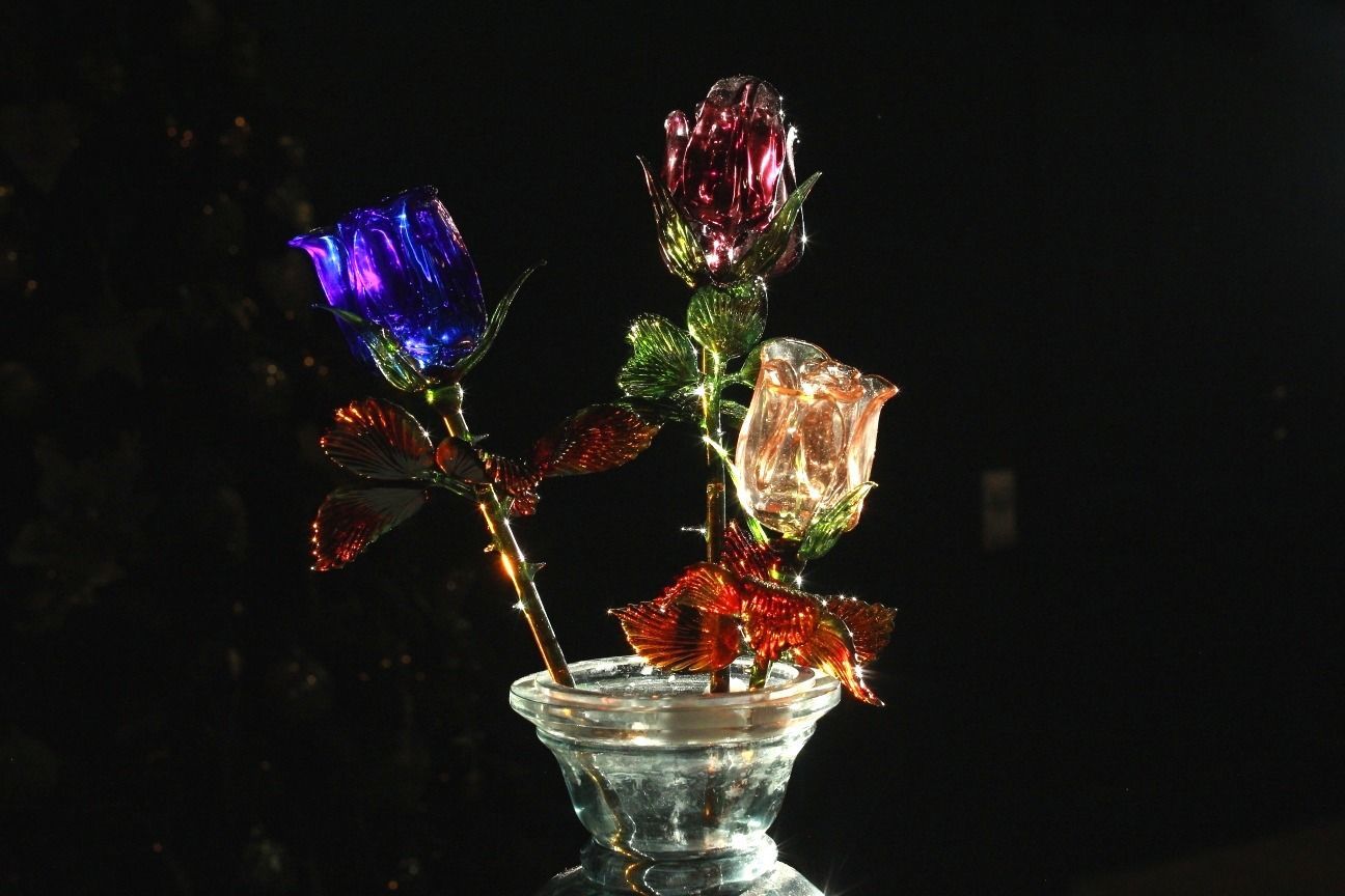 Роза из стекла в интернет-магазине Ярмарка Мастеров по цене 3500 ₽ –5CGJTRU