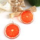 Transparent Earrings Juicy Orange, Earrings, Taganrog,  Фото №1
