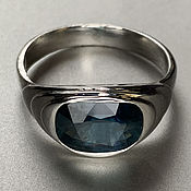 Украшения handmade. Livemaster - original item Vedic silver ring with Blue Sapphire (3,89 ct)handmade. Handmade.