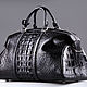 Дорожная сумка, спортивная из кожи крокодила IMA0623B1. Дорожная сумка. CrocShop товары из экзотической кожи. Ярмарка Мастеров.  Фото №4