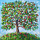 Painting Apple Tree Tree of Life Tree of Happiness Oil Canvas 40 x 40, Pictures, Ufa,  Фото №1