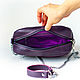 Purple bag with a long strap. Crossbody bag. uva. My Livemaster. Фото №4