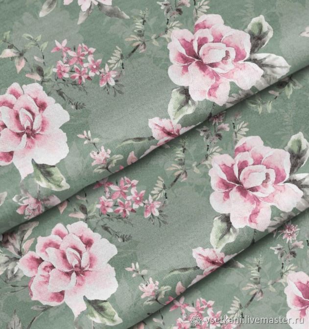 Ткани для штор и мебели Цветочный принт в интернет-магазине на Ярмарке ...