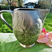 Винтаж: Старинный набор для чая подстаканники со стаканами олово Франция