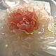 Silk flowers. Decoration pin brooch PEONY'AGNELLO