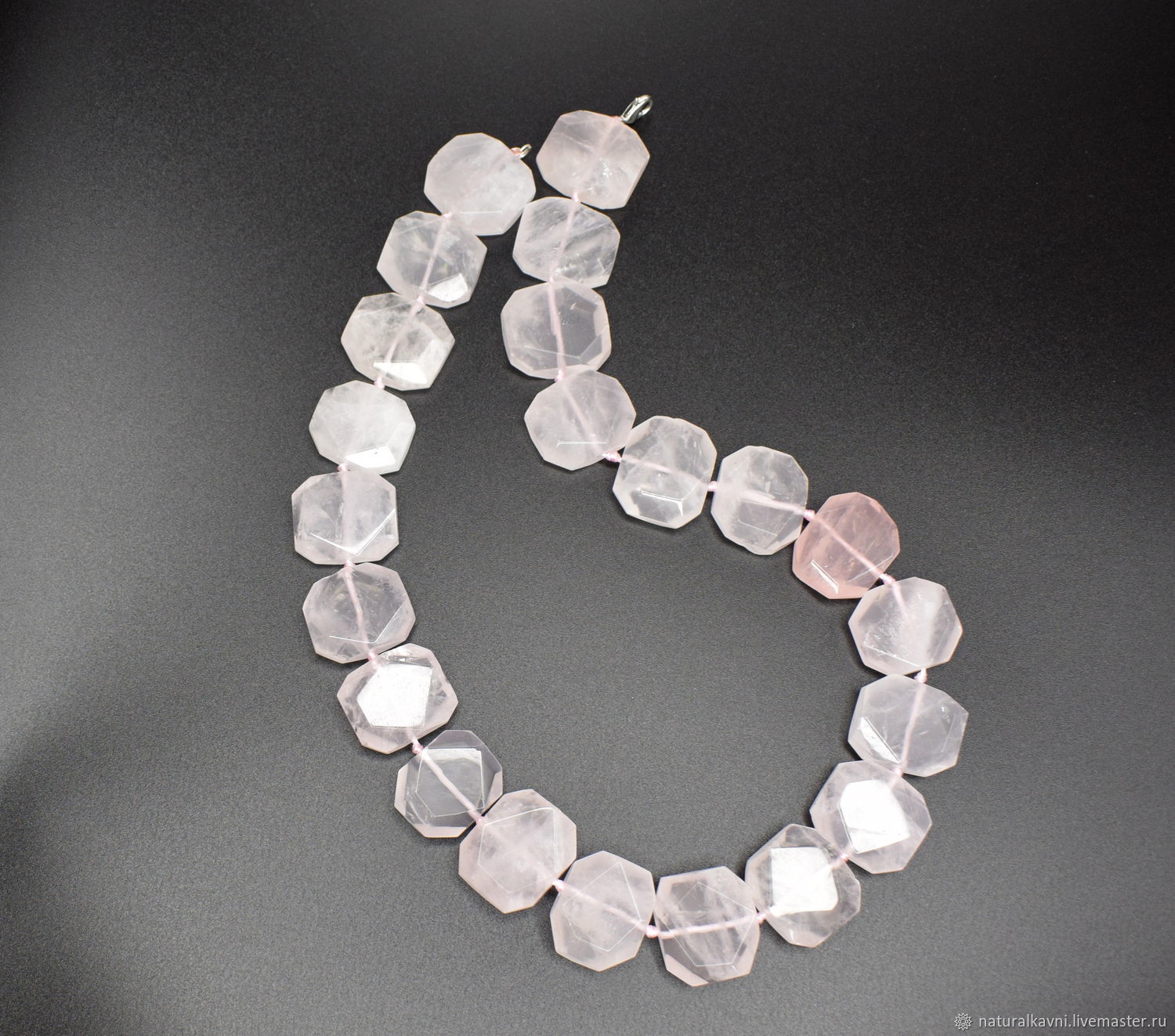 Necklace delicate natural rose quartz, Necklace, Moscow,  Фото №1