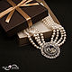 Pearl necklace Swarovski Breakfast at Tiffany's silver white. Necklace. Natalia Luzik Jewelry&Accessories (nataluzik). My Livemaster. Фото №5