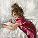 Sleeping girl, picture in the nursery, childhood. Pictures. myfoxyart (MyFoxyArt). Online shopping on My Livemaster.  Фото №2