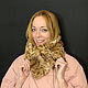 Fur scarf with a predatory pattern
