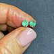 Серьги с натуральным Уральским изумрудом 0.80 ct, Серьги классические, Белорецк,  Фото №1