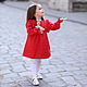 Льняное красное платье для девочки Амелия с крылышками, Платье, Калининград,  Фото №1