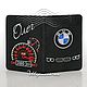 Вышитая с вашим ФИО и номером обложка для автодокументов =BMW= Мужу, Подарки на 23 февраля, Москва,  Фото №1