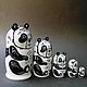 Educational Toy Matryoshka Funny Pandas wooden toy home decor. Puzzle. color of magic. My Livemaster. Фото №6