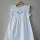 Nightgown for girls with embroidery white color. Underwear for children. Delicate Clothing Store (Daria). Online shopping on My Livemaster.  Фото №2