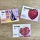 Set of postcards: In LOVE - 3 author's postcards with pictures, romance, Cards, Moscow,  Фото №1