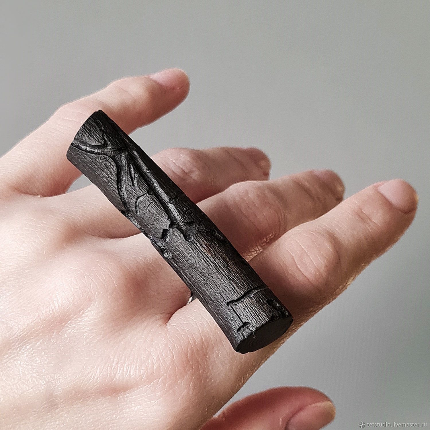 The ring is a twig made of black wood, Rings, Saratov,  Фото №1