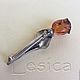 Order The rose Amber brooch silver 925. Lesica. Livemaster. . Vintage brooches Фото №3
