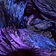Scarf silk black blue purple long women's scarf stole. Scarves. Silk scarves gift for Womans. My Livemaster. Фото №4