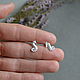 Silver Stud Earrings Seahorse. Stud earrings. Ginger Squirrel. My Livemaster. Фото №4
