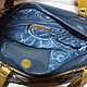 Сумка кожаная женская синяя зеленая "Ирисы" Ван Гог. Классическая сумка. Авторские кожаные сумки из Италии. Ярмарка Мастеров.  Фото №4
