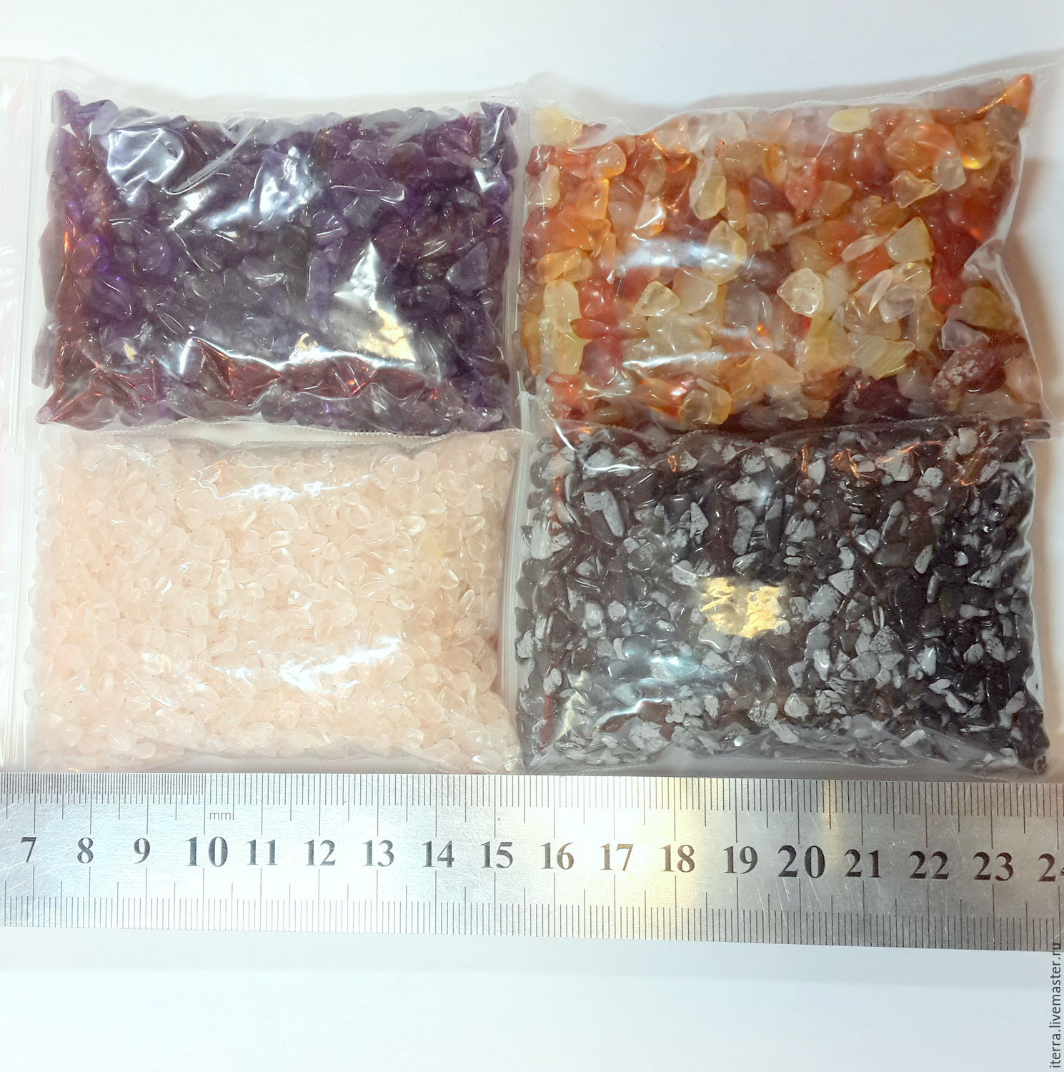 Мелкие цветные камушки (галтовка, грунт) купить в интернет-магазине ...