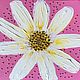 Macro picture of a daisy with rhinestones on a pink 'Row' 38h27 cm. Pictures. chuvstvo-pozitiva (chuvstvo-pozitiva). My Livemaster. Фото №4