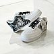 Кроссовки nike  AF1, ручная роспись, кастом, аниме, Барсерк арт. Кроссовки. O-Go-Art.Кастомизация одежды и обуви. Ярмарка Мастеров.  Фото №8