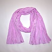 Аксессуары handmade. Livemaster - original item Silk scarf pink women`s spring demi-season silk scarf. Handmade.
