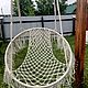 Подвесное кресло макраме "Айвори". Качели садовые. Magic Macrame. Интернет-магазин Ярмарка Мастеров.  Фото №2